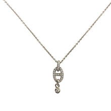 画像をギャラリービューアに読み込む, HERMES エルメス シェーヌダンクル アンシェネ ダイヤネックレス 750WG ジュエリー アクセサリー レディース 【中古】