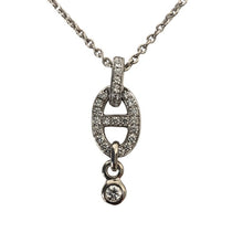 画像をギャラリービューアに読み込む, HERMES エルメス シェーヌダンクル アンシェネ ダイヤネックレス 750WG ジュエリー アクセサリー レディース 【中古】