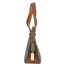 画像をギャラリービューアに読み込む, CELINE セリーヌ ハンドバッグ PVC/レザー ブラウン マカダム柄 レディース 【中古】