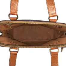 画像をギャラリービューアに読み込む, CELINE セリーヌ ハンドバッグ PVC/レザー ブラウン マカダム柄 レディース 【中古】