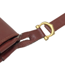 画像をギャラリービューアに読み込む, CARTIER カルティエ ポシェット ミニ ショルダーバッグ レザー ボルドー レディース 【中古】