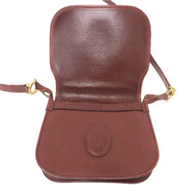 画像をギャラリービューアに読み込む, CARTIER カルティエ ポシェット ミニ ショルダーバッグ レザー ボルドー レディース 【中古】