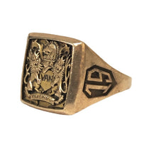 將圖片載入圖庫檢視器 NAKAGAWA JOHN ROBERTS ナカガワジョンロバーツ VAN ヴァンジャケット シグネットリング 指輪 15号相当 K10 ジュエリー アクセサリー ゴールド メンズ 【中古】