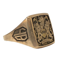 將圖片載入圖庫檢視器 NAKAGAWA JOHN ROBERTS ナカガワジョンロバーツ VAN ヴァンジャケット シグネットリング 指輪 15号相当 K10 ジュエリー アクセサリー ゴールド メンズ 【中古】