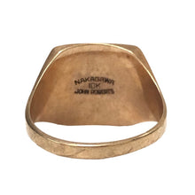 將圖片載入圖庫檢視器 NAKAGAWA JOHN ROBERTS ナカガワジョンロバーツ VAN ヴァンジャケット シグネットリング 指輪 15号相当 K10 ジュエリー アクセサリー ゴールド メンズ 【中古】