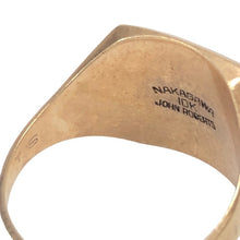將圖片載入圖庫檢視器 NAKAGAWA JOHN ROBERTS ナカガワジョンロバーツ VAN ヴァンジャケット シグネットリング 指輪 15号相当 K10 ジュエリー アクセサリー ゴールド メンズ 【中古】