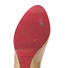 画像をギャラリービューアに読み込む, Christian Louboutin クリスチャンルブタン オープントゥ ウェッジソール パンプス エナメル ベージュ レディース 【中古】