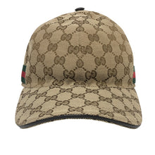画像をギャラリービューアに読み込む, GUCCI グッチ 200035 キャップ/GGキャンバス ベースボールキャップ 帽子 Mサイズ 58cm ベージュ ユニセックス 【中古】