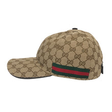 画像をギャラリービューアに読み込む, GUCCI グッチ 200035 キャップ/GGキャンバス ベースボールキャップ 帽子 Mサイズ 58cm ベージュ ユニセックス 【中古】