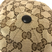 画像をギャラリービューアに読み込む, GUCCI グッチ 200035 キャップ/GGキャンバス ベースボールキャップ 帽子 Mサイズ 58cm ベージュ ユニセックス 【中古】