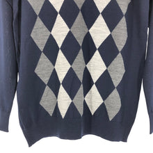 画像をギャラリービューアに読み込む, PRADA プラダ Vネック 薄手 セーター ウール ネイビー レディース 【中古】