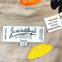 画像をギャラリービューアに読み込む, JC de CASTELBAJAC カステルバジャック 7分袖 シャツワンピース フィリックス FELIX サイズ42 L相当 麻・リネン ベージュ レディース 【中古】