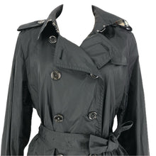 画像をギャラリービューアに読み込む, Burberry London バーバリーロンドン FR723 700 トレンチコート ナイロン ブラック レディース 【中古】