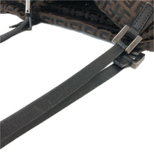 画像をギャラリービューアに読み込む, FENDI フェンディ ズッキーノ トートバッグ キャンバス/レザー ブラウン【中古】 レディース