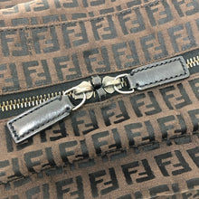 画像をギャラリービューアに読み込む, FENDI フェンディ ズッキーノ トートバッグ キャンバス/レザー ブラウン【中古】 レディース
