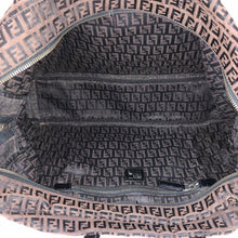 画像をギャラリービューアに読み込む, FENDI フェンディ ズッキーノ トートバッグ キャンバス/レザー ブラウン【中古】 レディース