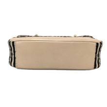 画像をギャラリービューアに読み込む, CHANEL シャネル マトラッセ マリン チェーン ショルダーバッグ コットン ベージュ ネイビー レディース 【中古】【新品同様】【美品】