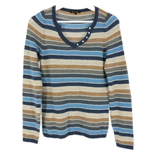 画像をギャラリービューアに読み込む, Loro Piana ロロピアーナ ニット カシミヤ ブルー レディース 【中古】