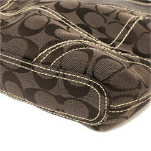 画像をギャラリービューアに読み込む, COACH コーチ シグネチャー 10402 ショルダーバッグ キャンバス/レザー ブラウン【中古】 レディース