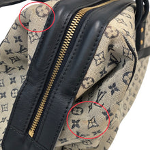 画像をギャラリービューアに読み込む, LOUIS VUITTON ルイ・ヴィトン ジョゼフィーヌGM M92310 ハンドバッグ モノグラムミニキャンバス ブルー【中古】 レディース