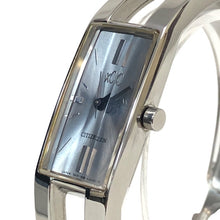 画像をギャラリービューアに読み込む, CITIZEN シチズン クオーツ XC クロスシー スクエア 5431-H22684 腕時計 ステンレススチール ブルーグレー レディース 【中古】