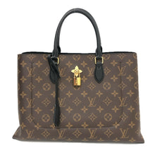 画像をギャラリービューアに読み込む, LOUIS VUITTON ルイ・ヴィトン フラワートート M43550 トートバッグ モノグラムキャンバス ブラック【中古】 レディース