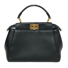 画像をギャラリービューアに読み込む, FENDI フェンディ ピーカブー ミニ 8BN244 K4P ハンドバッグ/ナッパレザー ブラック【中古】 レディース
