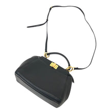 画像をギャラリービューアに読み込む, FENDI フェンディ ピーカブー ミニ 8BN244 K4P ハンドバッグ/ナッパレザー ブラック【中古】 レディース