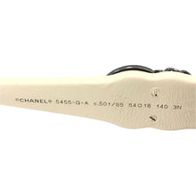 画像をギャラリービューアに読み込む, CHANEL シャネル 5455QA C501 S5 サングラス プラスチック/レザー モノトーン ホワイト レディース 【中古】