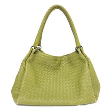 画像をギャラリービューアに読み込む, BOTTEGAVENETA ボッテガヴェネタ イントレチャート 222322 トートバッグ レザー グリーン【中古】 レディース