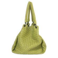画像をギャラリービューアに読み込む, BOTTEGAVENETA ボッテガヴェネタ イントレチャート 222322 トートバッグ レザー グリーン【中古】 レディース