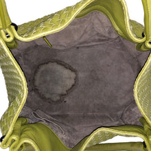 画像をギャラリービューアに読み込む, BOTTEGAVENETA ボッテガヴェネタ イントレチャート 222322 トートバッグ レザー グリーン【中古】 レディース
