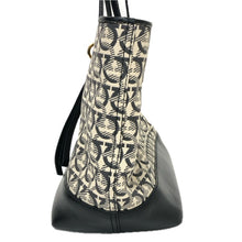 將圖片載入圖庫檢視器 Salvatore Ferragamo サルヴァトーレフェラガモ ガンチーニ AU21 H663 トートバッグ キャンバス/レザー モノトーン【中古】 レディース