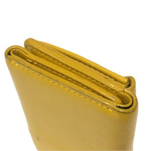 画像をギャラリービューアに読み込む, BALENCIAGA バレンシアガ ペーパーミニ 三つ折り財布 ミニ財布 レザー イエロー レディース 【中古】