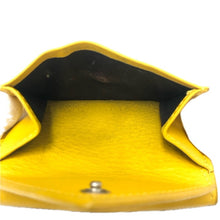 画像をギャラリービューアに読み込む, BALENCIAGA バレンシアガ ペーパーミニ 三つ折り財布 ミニ財布 レザー イエロー レディース 【中古】