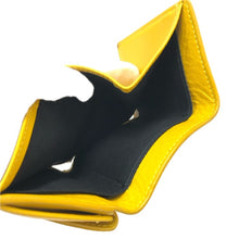 画像をギャラリービューアに読み込む, BALENCIAGA バレンシアガ ペーパーミニ 三つ折り財布 ミニ財布 レザー イエロー レディース 【中古】