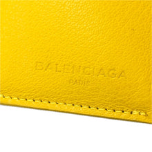 画像をギャラリービューアに読み込む, BALENCIAGA バレンシアガ ペーパーミニ 三つ折り財布 ミニ財布 レザー イエロー レディース 【中古】