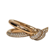 画像をギャラリービューアに読み込む, TIFFANY&Co. ティファニー ノット ダブル ロウ リング ダイヤモンド リング・指輪 K18ピンクゴールド ピンクゴールド【中古】 レディース