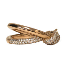 画像をギャラリービューアに読み込む, TIFFANY&Co. ティファニー ノット ダブル ロウ リング ダイヤモンド リング・指輪 K18ピンクゴールド ピンクゴールド【中古】 レディース