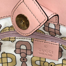 画像をギャラリービューアに読み込む, GUCCI グッチ 211983 トートバッグ GGシマレザー ピンク レディース 【中古】
