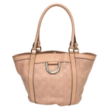 画像をギャラリービューアに読み込む, GUCCI グッチ 211983 トートバッグ GGシマレザー ピンク レディース 【中古】