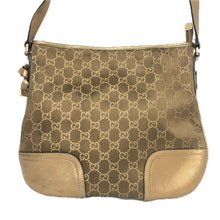 將圖片載入圖庫檢視器 GUCCI グッチ シェリーライン プリンシー 204939 ショルダーバッグ GGキャンバス/レザー ブロンズ ゴールド レディース 【中古】