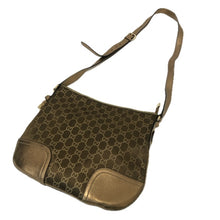 將圖片載入圖庫檢視器 GUCCI グッチ シェリーライン プリンシー 204939 ショルダーバッグ GGキャンバス/レザー ブロンズ ゴールド レディース 【中古】