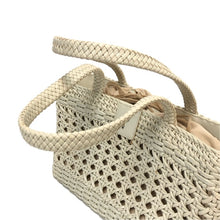 画像をギャラリービューアに読み込む, Roberta di Camerino ロベルタ・ディ・カメリーノ かごバッグ メッシュ ハンドバッグ アイボリー レディース 【中古】