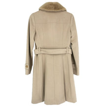 画像をギャラリービューアに読み込む, Burberry London バーバリーロンドン FN041 952 42 ロングコート ファー/アンゴラ/ウール ベージュ レディース 【中古】