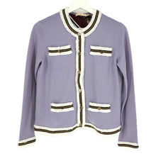 画像をギャラリービューアに読み込む, Tory Burch トリーバーチ カーディガン ウール パステルパープル レディース 【中古】