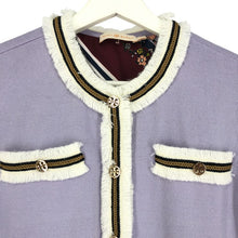 画像をギャラリービューアに読み込む, Tory Burch トリーバーチ カーディガン ウール パステルパープル レディース 【中古】