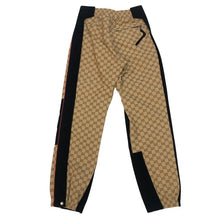 画像をギャラリービューアに読み込む, GUCCI グッチ THE NORTH FACE ノースフェイス GGジャガード ロゴ ストレートパンツ サイズ40 M相当 レディース 671191 ベージュ ブラック 【中古】