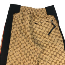 画像をギャラリービューアに読み込む, GUCCI グッチ THE NORTH FACE ノースフェイス GGジャガード ロゴ ストレートパンツ サイズ40 M相当 レディース 671191 ベージュ ブラック 【中古】