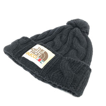 画像をギャラリービューアに読み込む, GUCCI グッチ THE NORTH FACE ノースフェイス ロゴ ニット帽 ニットキャップ ウール ポンポン サイズM 58 22cm ユニセックス 男女兼用 帽子 ブラック【中古】